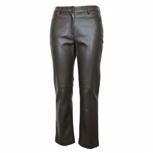 Zoe K Brown Genuine Leather Pants Jeans SZ  12 Fully Lined